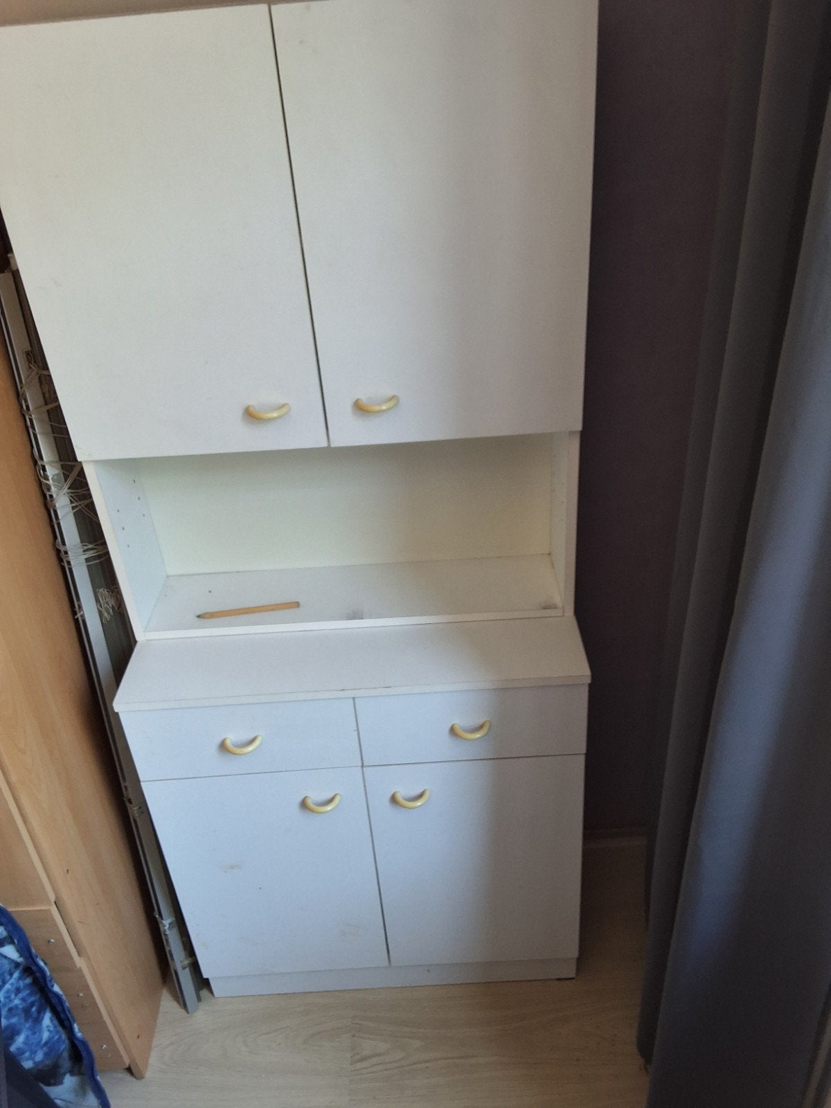 2delige buffetkast, Ophalen, Gebruikt, Wit hout