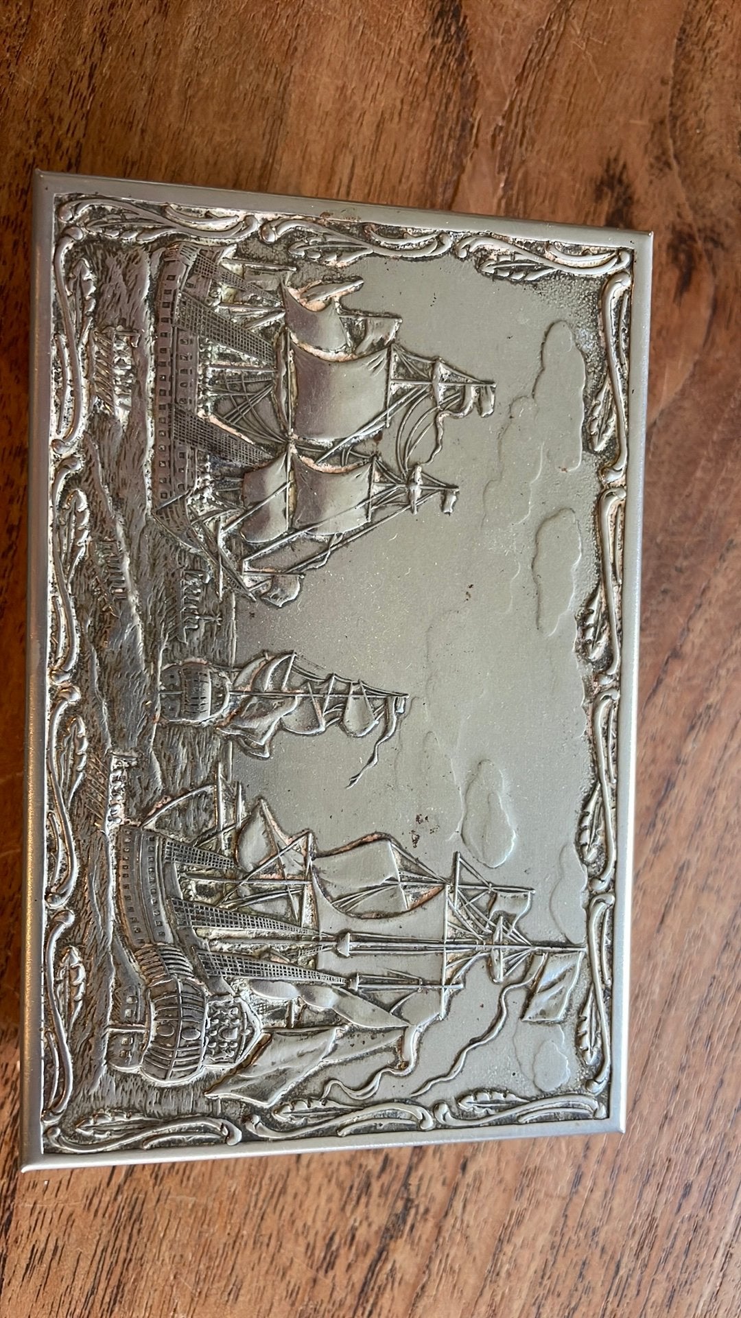 Doosje Insulinde met 5 lepeltjes, Antiek en Kunst, Ophalen of Verzenden