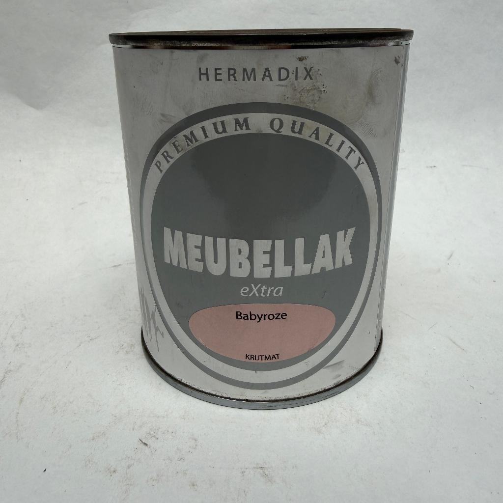 Hermadix Meubellak Extra Babyroze Lak Verf Krijtmat 750ml, Doe-het-zelf en Verbouw, Nieuw, Hermadix, Hermadix, Roze