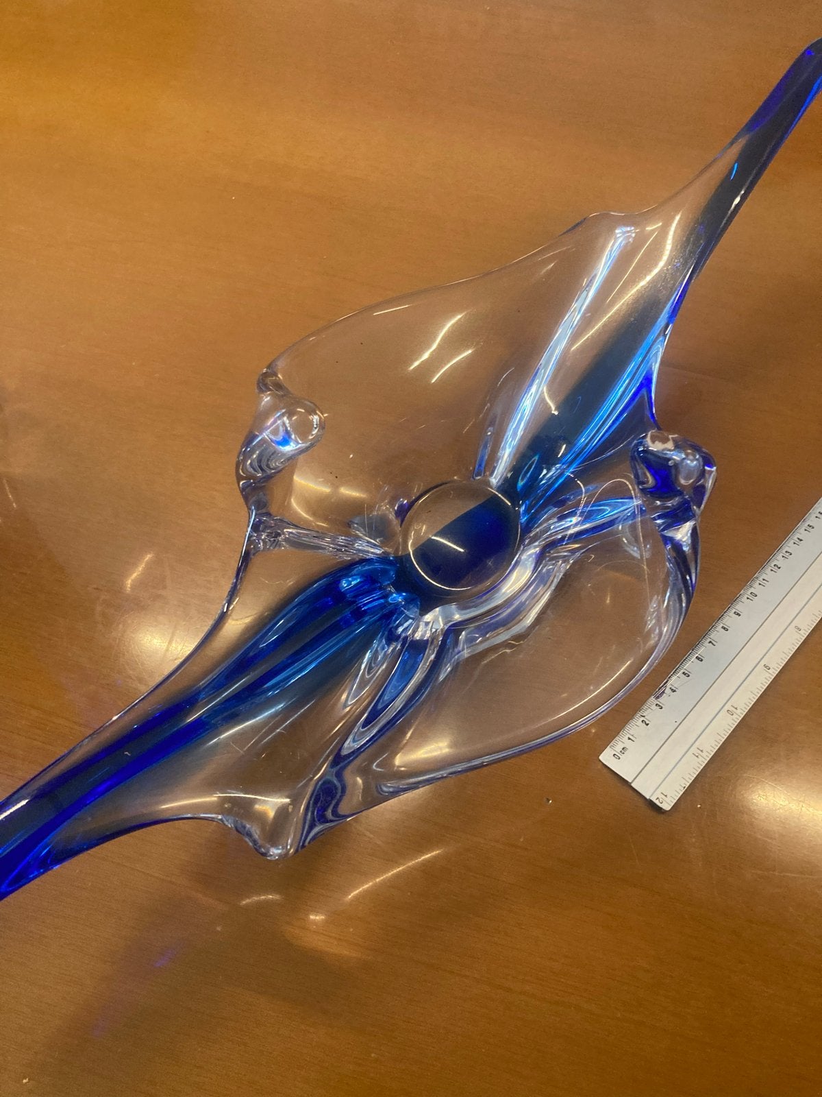 Murano schaal, midcentury large bleu, Ophalen of Verzenden