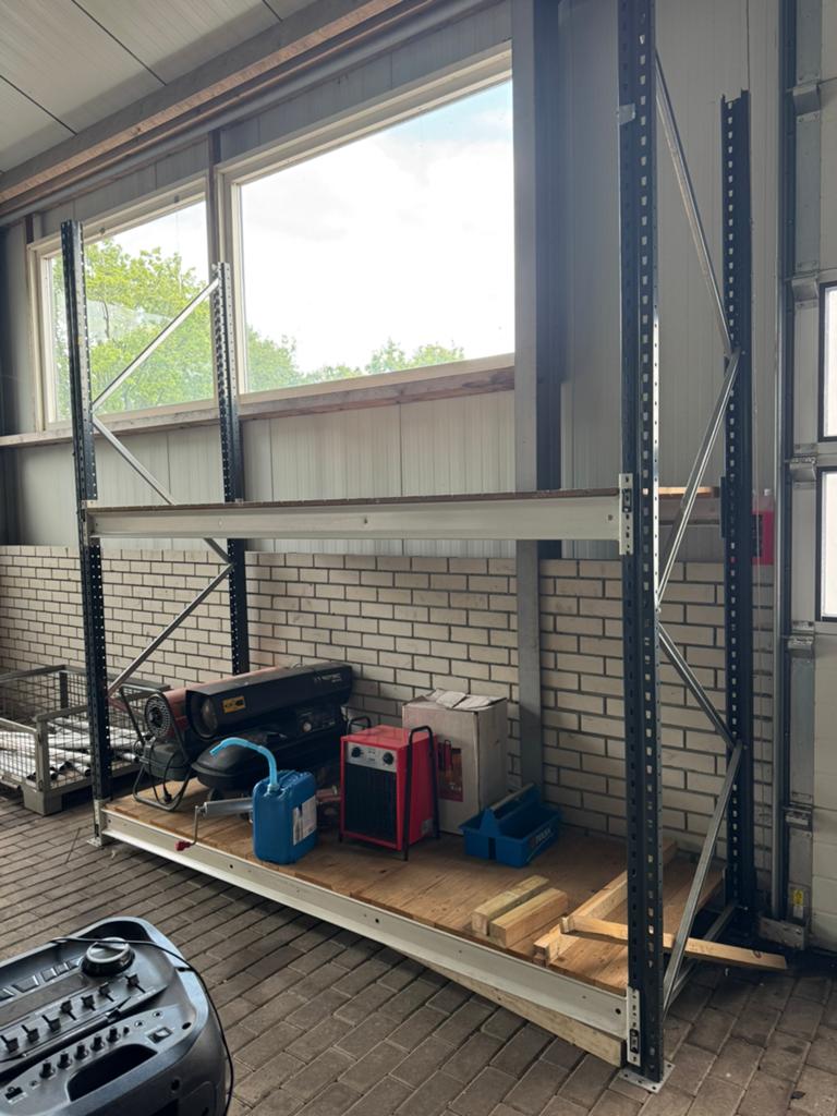 Palletstelling grijs 2 staanders 6 liggers, Ophalen of Verzenden