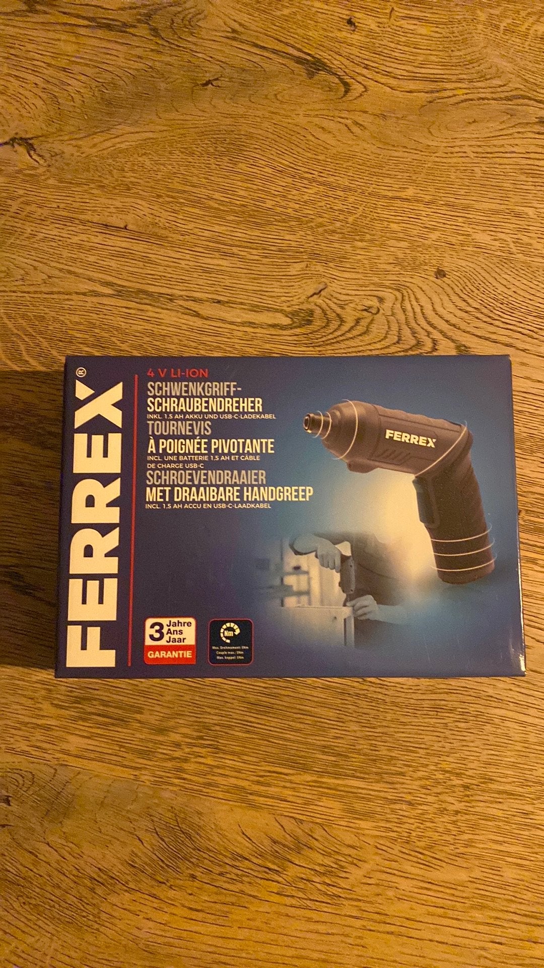 Ferrex schroevendraaier 4V LI-ON, Ophalen of Verzenden, Nieuw, Minder dan 400 watt, Boor- en Schroefmachine