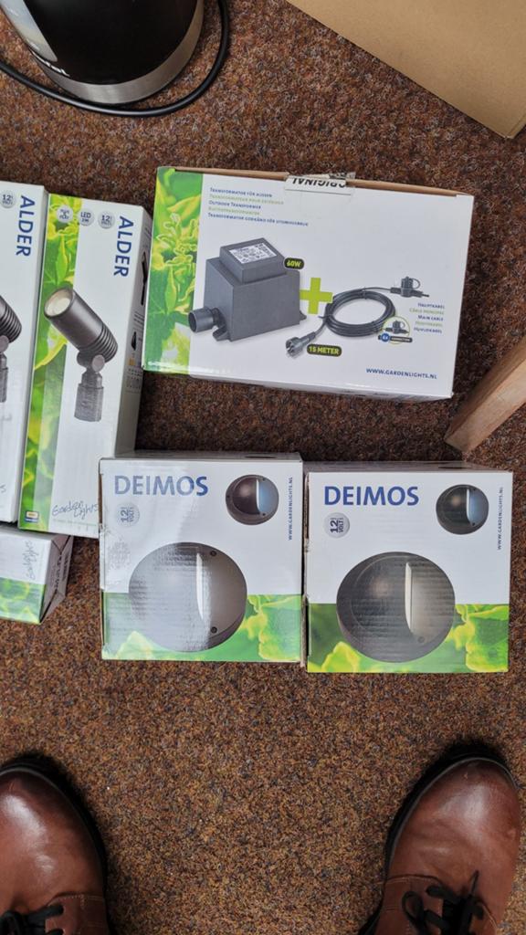 Garden lights verlichting - nooit gebruikt, Minder dan 50 watt, Wandlamp, Aluminium, Ophalen of Verzenden