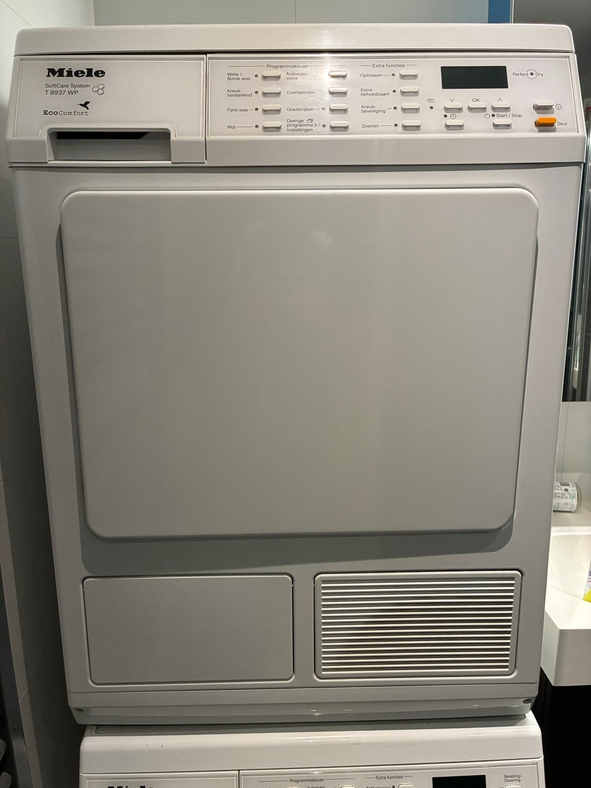 Miele T 8937 WP EcoComfort Warmtepompdroger, Ophalen, 8 tot 10 kg, Zo goed als nieuw, Voorlader