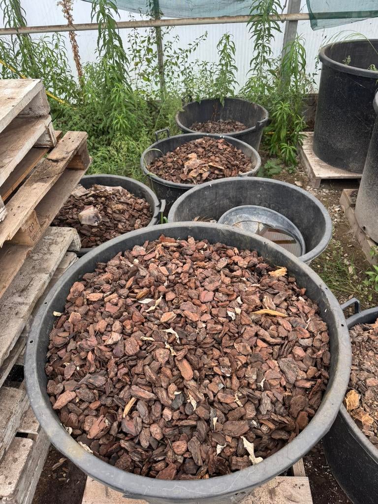 boomschors!, Tuin en Terras, Grind, Keien en Split, Ophalen, Overige materialen, Gebruikt, Bruin