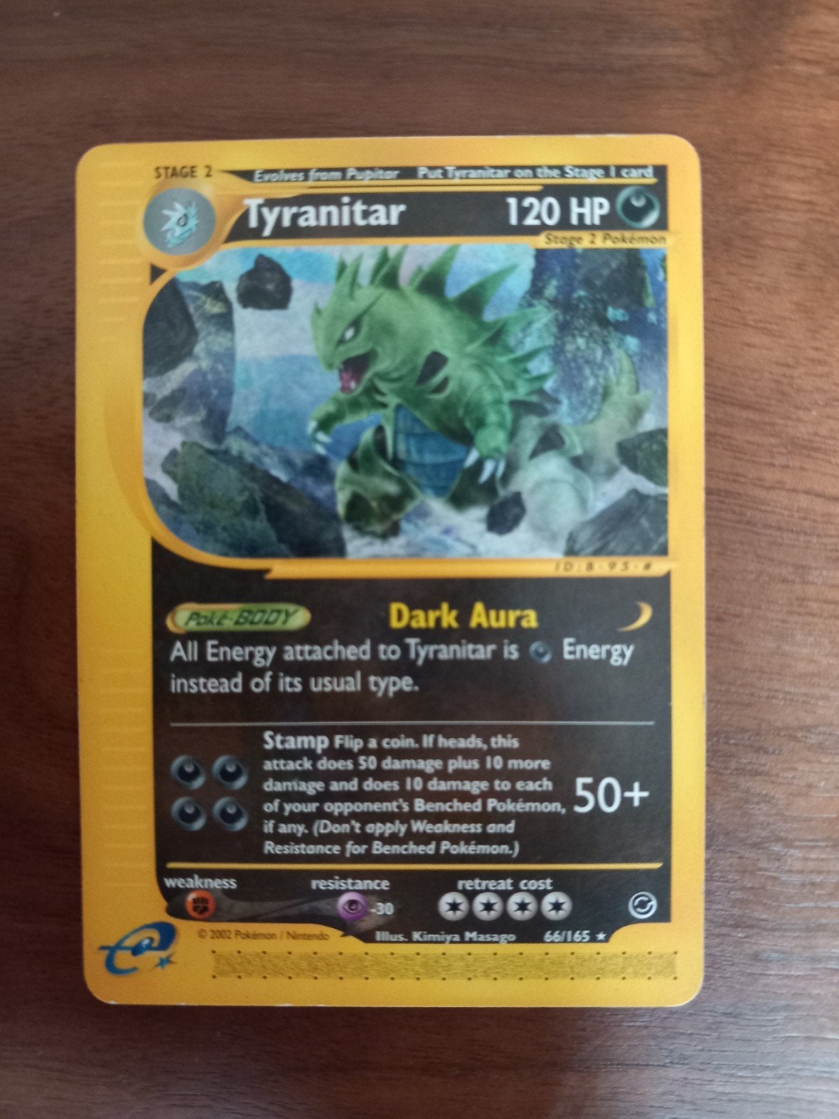 Pokémon Kaart Tyranitar 120 HP - Expedition, Ophalen of Verzenden