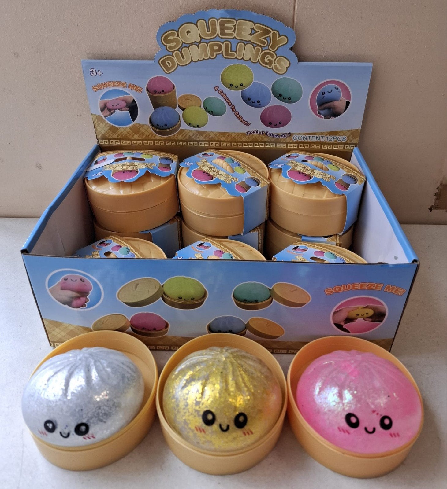 Squishy Dumplings Met Glitter 12 stuks Groothandel € 3,50, ., Jongen of Meisje, Nieuw, Ophalen of Verzenden