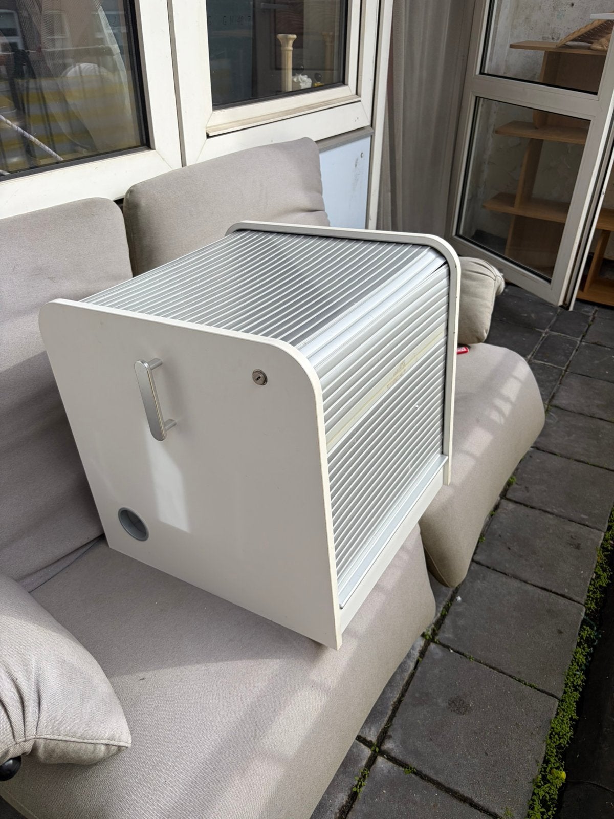 vintage archiefkastje roldeur, Huis en Inrichting, Ophalen, Gebruikt