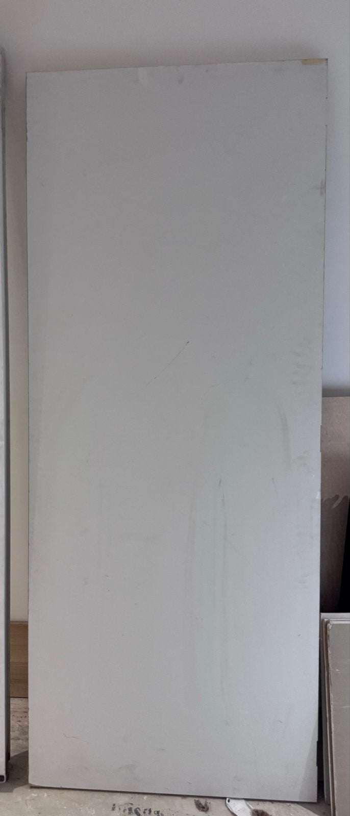 Stompe boarddeur rechtsdraaiend wit 231x93x4 cm, Ophalen, Gebruikt, 80 tot 100 cm, 215 cm of meer