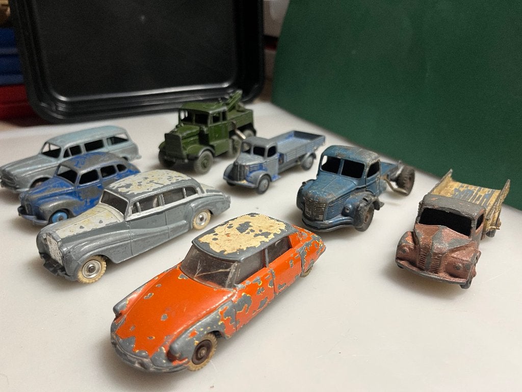 dinky toy auto's 8 stuks Citroen leger austin, Ophalen of Verzenden, Gebruikt, Auto, Dinky Toys