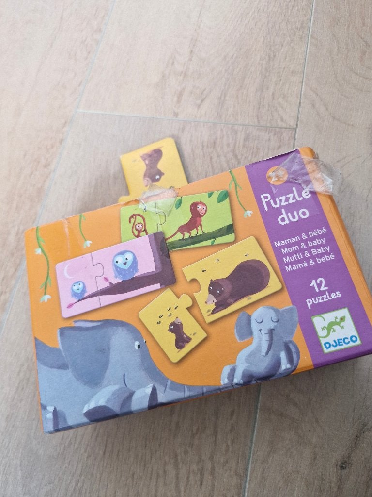 Djeco puzzel duo, Ophalen of Verzenden, 10 tot 50 stukjes, Gebruikt, 2 tot 4 jaar