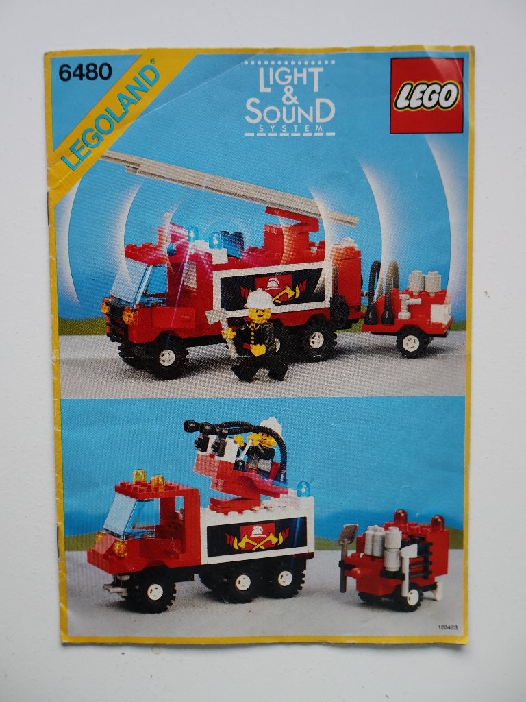 Lego Classic Town Fire 6480 Hook and Ladder Truck, Gebruikt, Overige thema's, Lego, Compleet