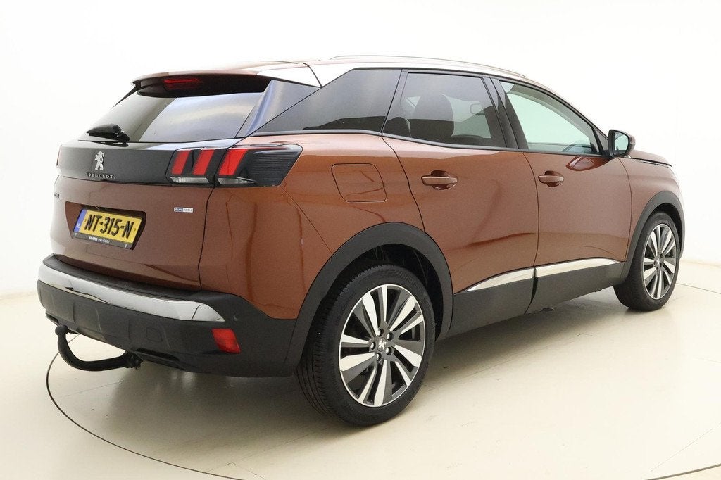 Peugeot 3008 1.2T Première | Navigatie | Afneembare trekhaa, Gebruikt, Euro 6, Bruin, Leder en Stof
