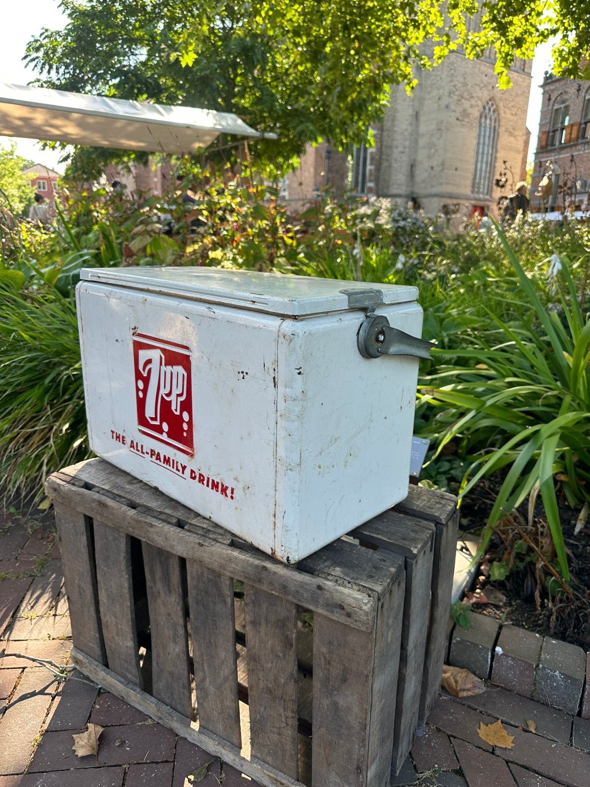 7up Amerikaanse Koelbox  vintage jaren 60 frisdrank Retro, Verzamelen, Ophalen of Verzenden, Gebruikt, Gebruiksvoorwerp