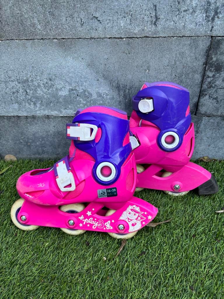 Oxelo Verstelbare Skeelers Roze - Maat 26-28, Overige merken, Kinderen, Ophalen of Verzenden, Inline skates 4 wielen