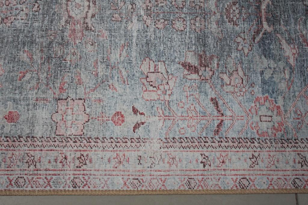 Leuk vloerkleed Perzische stijl lichtblauw en rood 160 x 230, Crème, 150 tot 200 cm, Ophalen of Verzenden, Rechthoekig