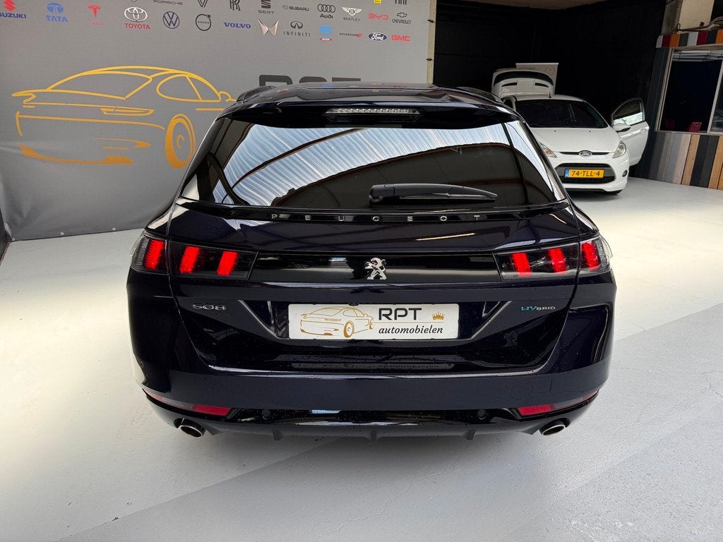 Peugeot 508 SW 1.6 HYbrid 225 Allure, Auto's, Peugeot, Gebruikt, Zwart, 4 cilinders, Blauw