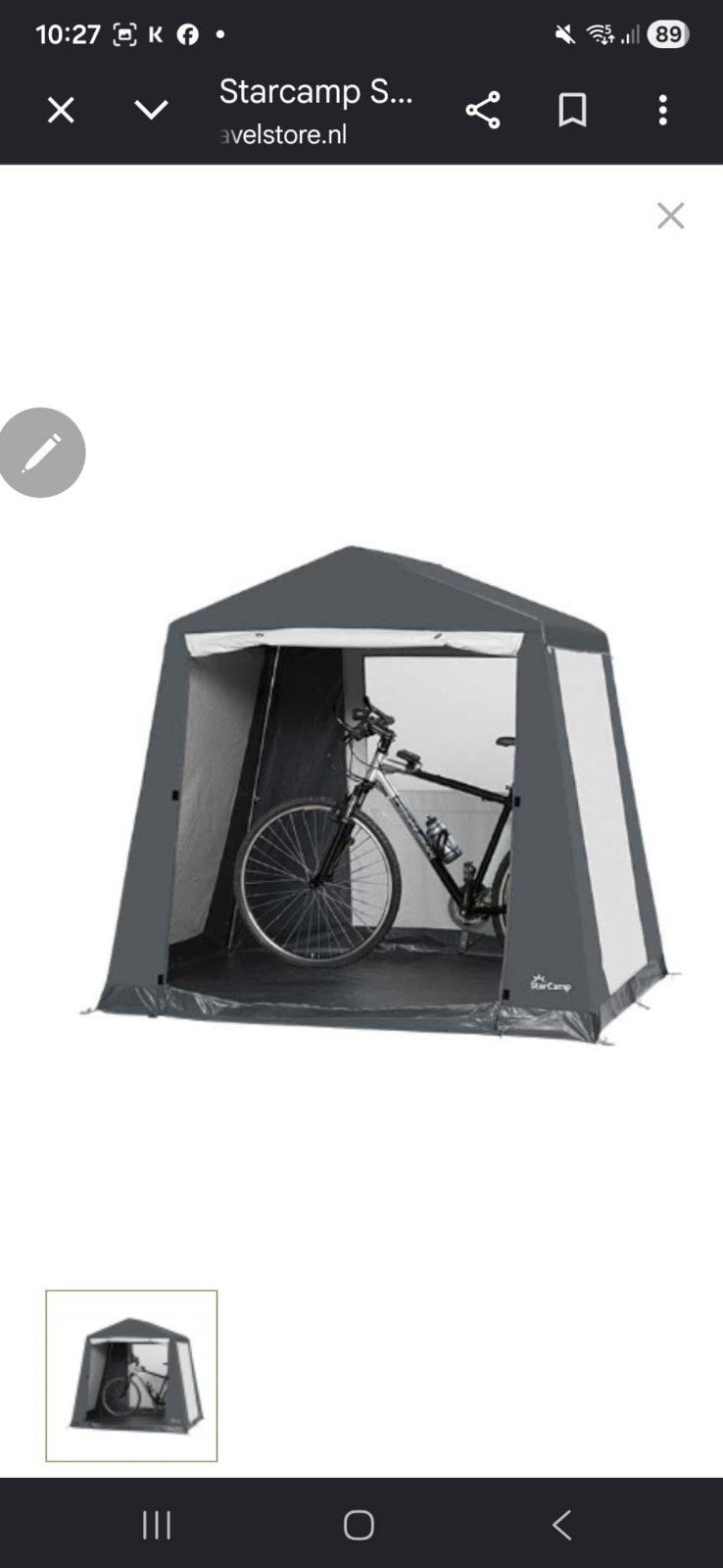 Starcamp schuurtent, Caravans en Kamperen, Tenten, Ophalen