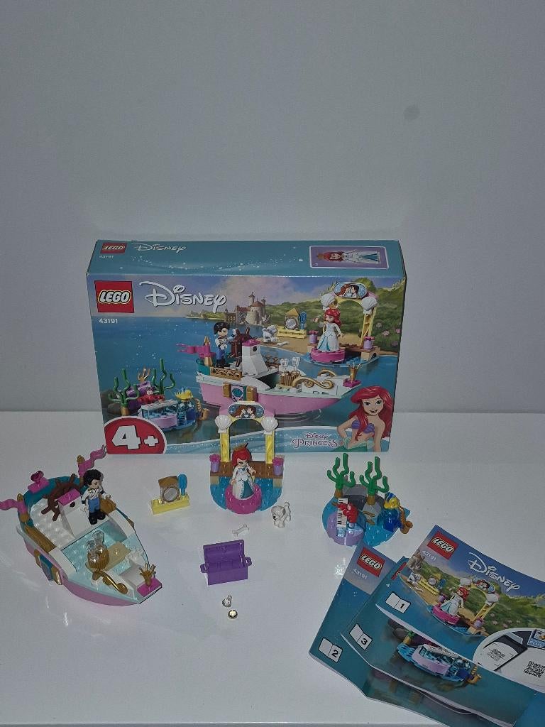 Lego Disney Ariels Feestboot 43191 met doos en 3 boekjes, Ophalen of Verzenden, Gebruikt, Complete set, Lego