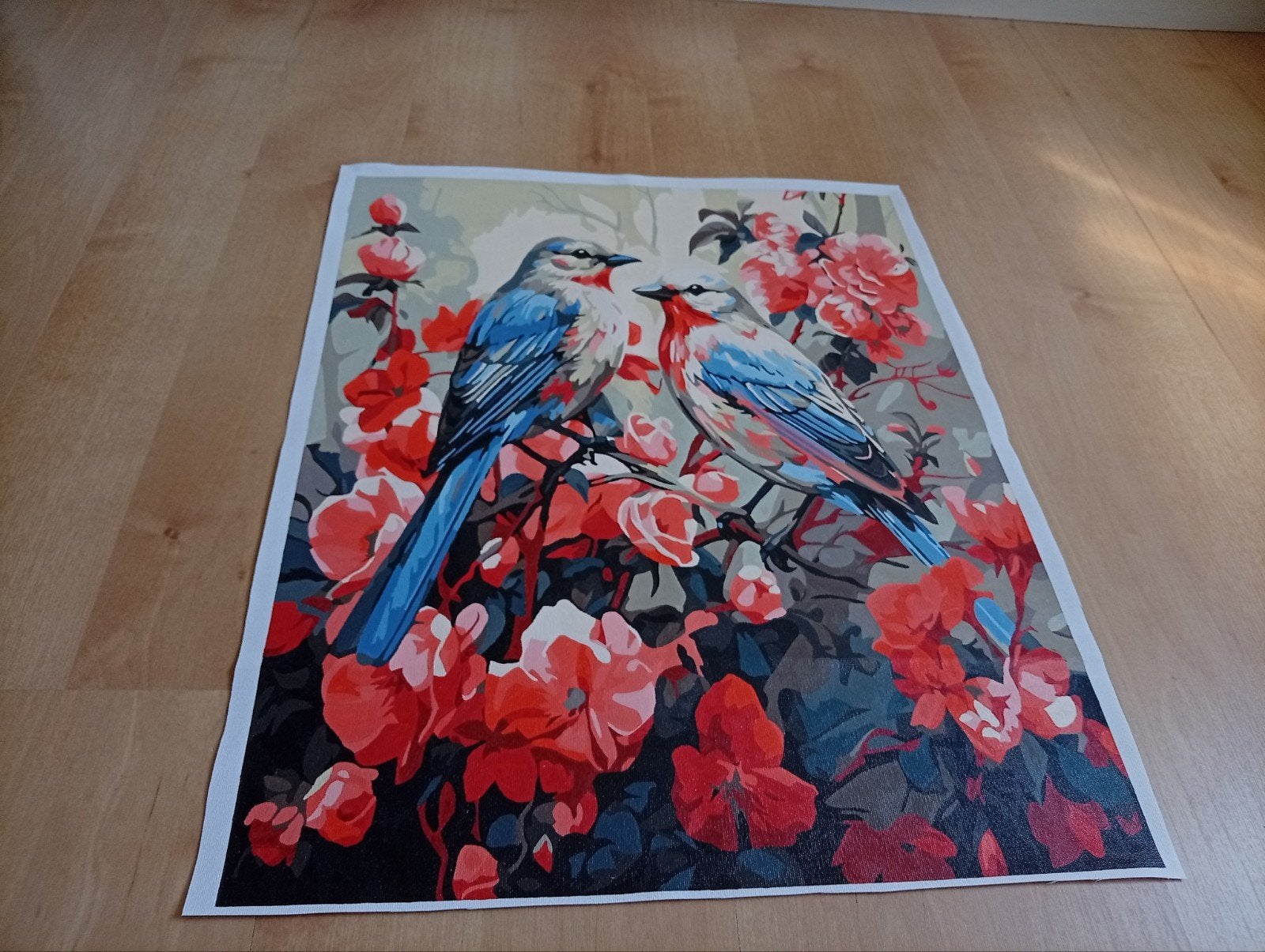 geschilderde canvas poster vogels, Huis en Inrichting, 50 – 75, Minder dan 50 cm, Nieuw, Ophalen of Verzenden