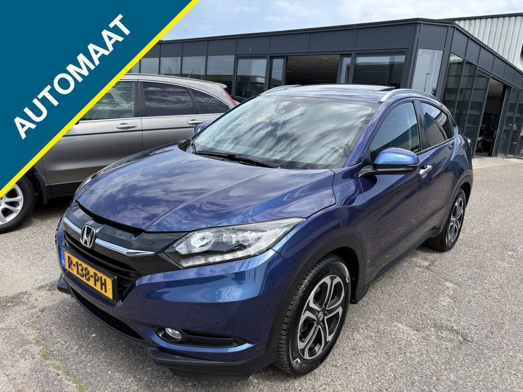 Honda HR-V 1.5 i-VTEC Executive Automaat Panodak Trekhaak, Auto's, Honda, 12 maanden, Euro 6, Blauw, Leder en Stof