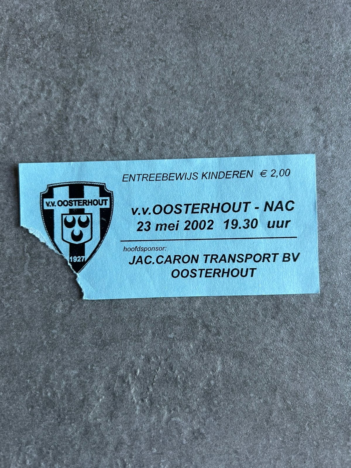 v.v. Oosterhout - NAC, Verzamelen, Sportartikelen en Voetbal, Ophalen of Verzenden, NAC Breda, Overige typen