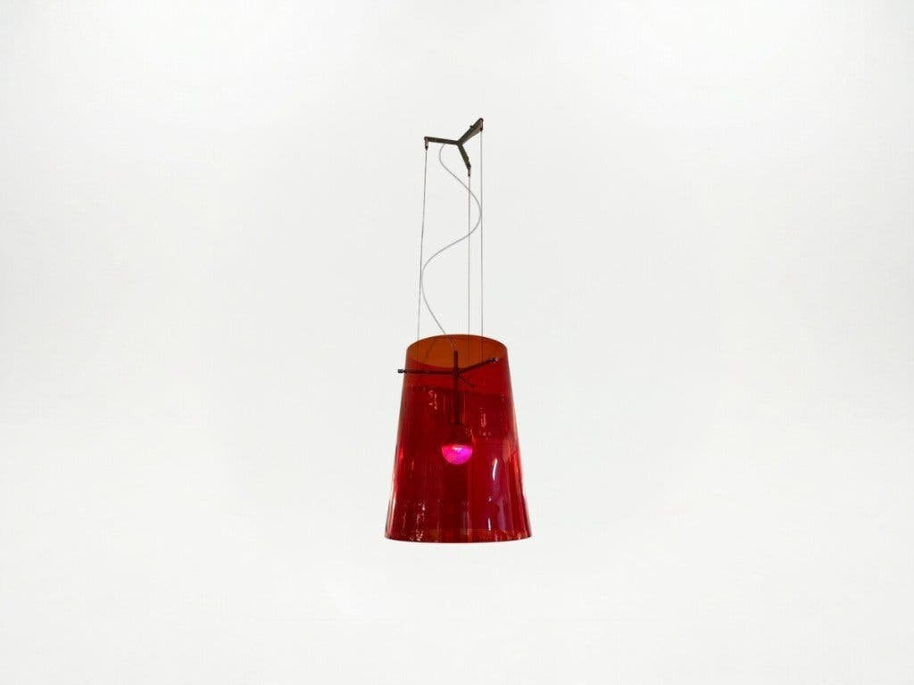 Prandina Sera S1 – Rood | Mario Mengotti, Huis en Inrichting, Ophalen, Design, E27 (groot), Glas