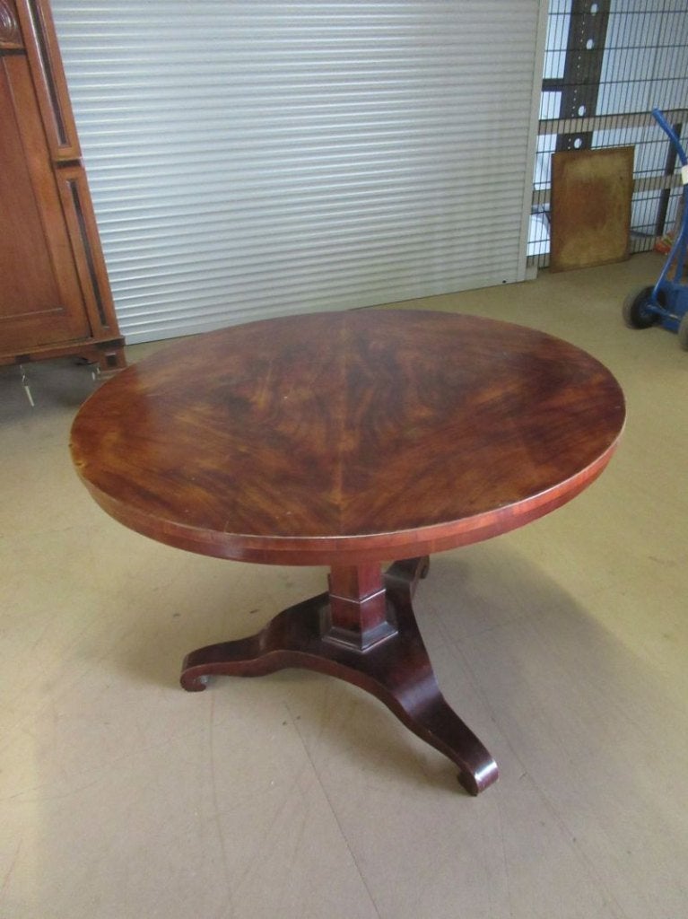 Oer 11511 antieke 19e eeuwse mahoniehouten ronde tafel, Ophalen