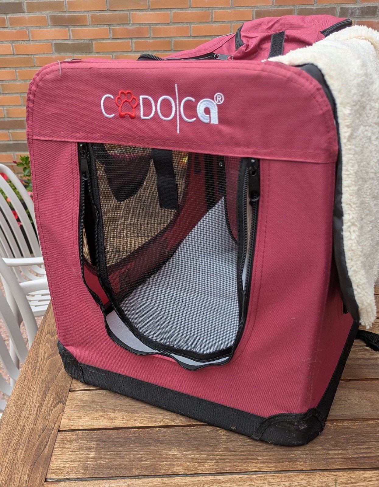 cadoka transport box/ bench voor hond of kat, Ophalen, Zo goed als nieuw