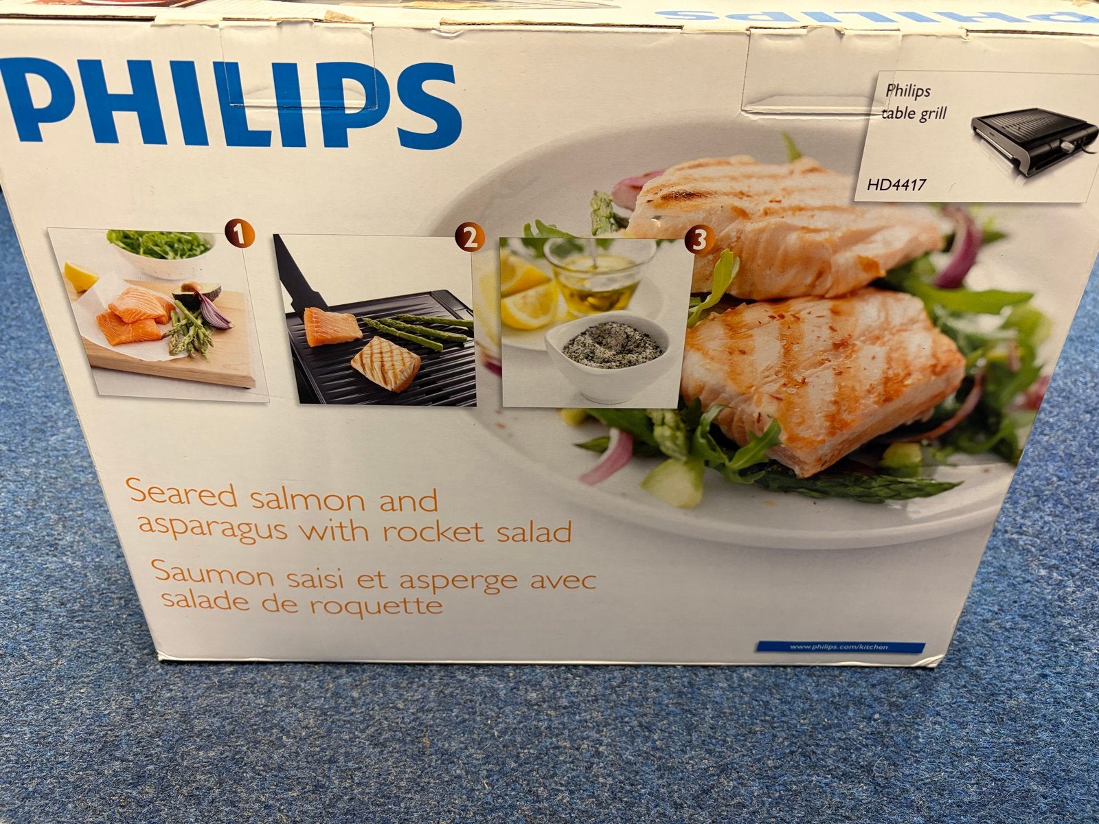 Nieuwe Philips Grillplaat HD4417 - Tafelgrill, Ophalen of Verzenden, Nieuw, Tafelgrill