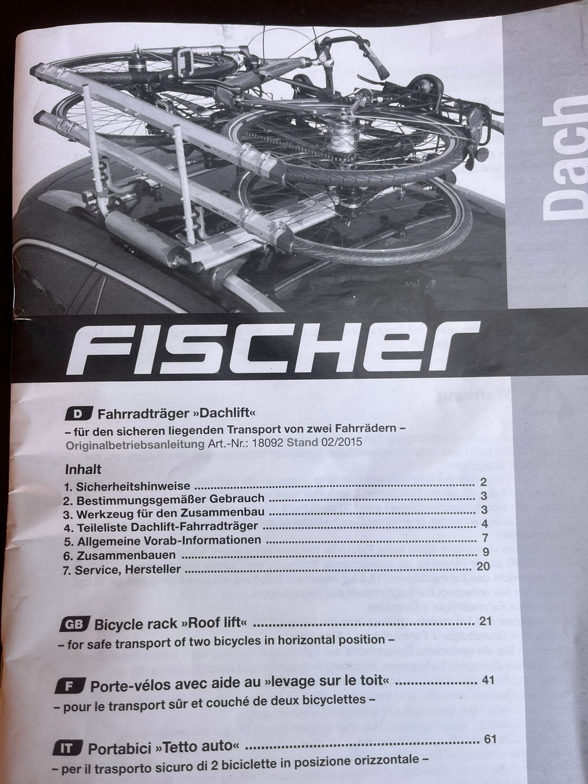 Fiets lift op autodak, Ophalen, Zo goed als nieuw, Dakdrager, 2 fietsen
