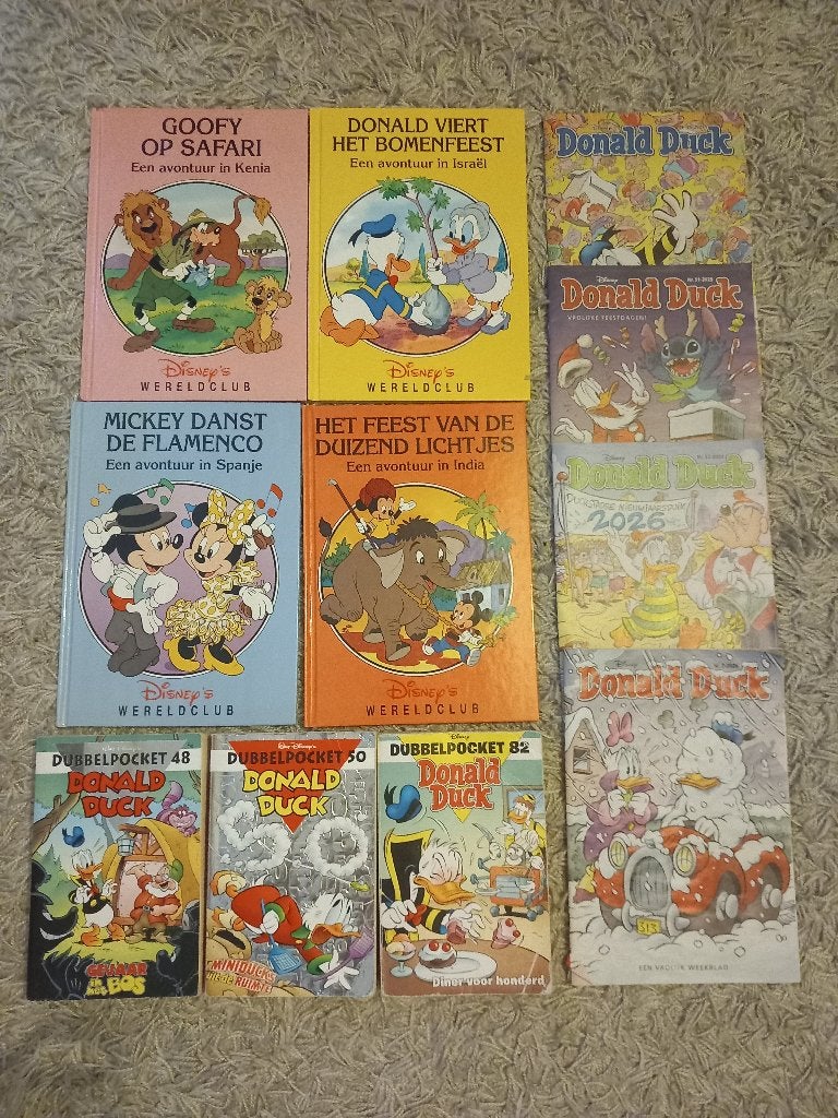 Kinderboeken strips Donald Duck Disney oa dubbelpockets, Boeken, Ophalen of Verzenden, Gelezen, Disney, Sprookjes