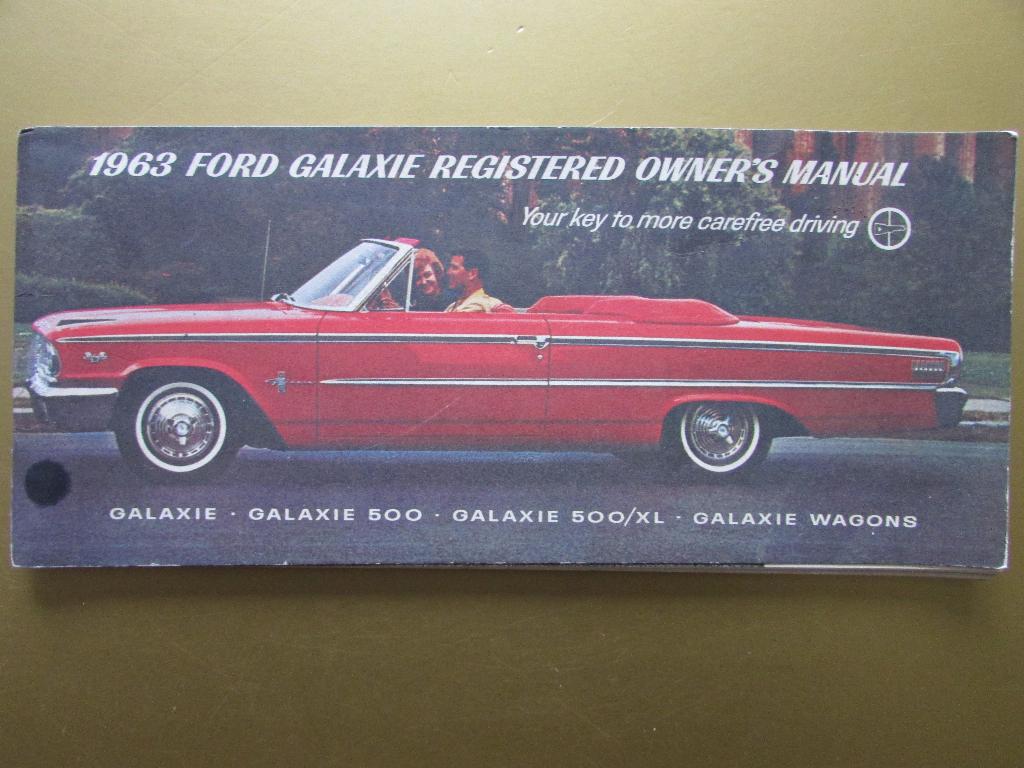 1963 Ford Galaxie owner's manual, Engels, Ophalen of Verzenden