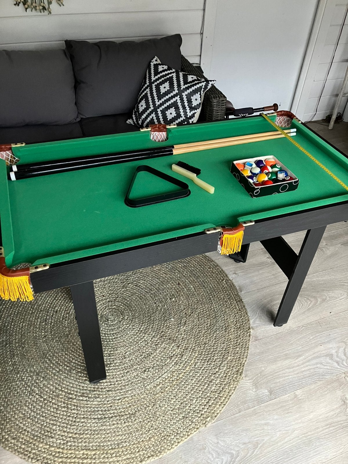 Pooltafel (L 118 cm, B 63 cm, H 76 cm), Sport en Fitness, Biljarten en Poolen, Ophalen of Verzenden, Gebruikt, Pooltafel