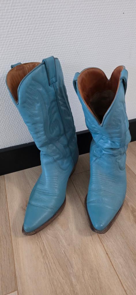 Laarzen turquoise Maat 41, Ophalen, Zo goed als nieuw, Blauw, Hoge laarzen