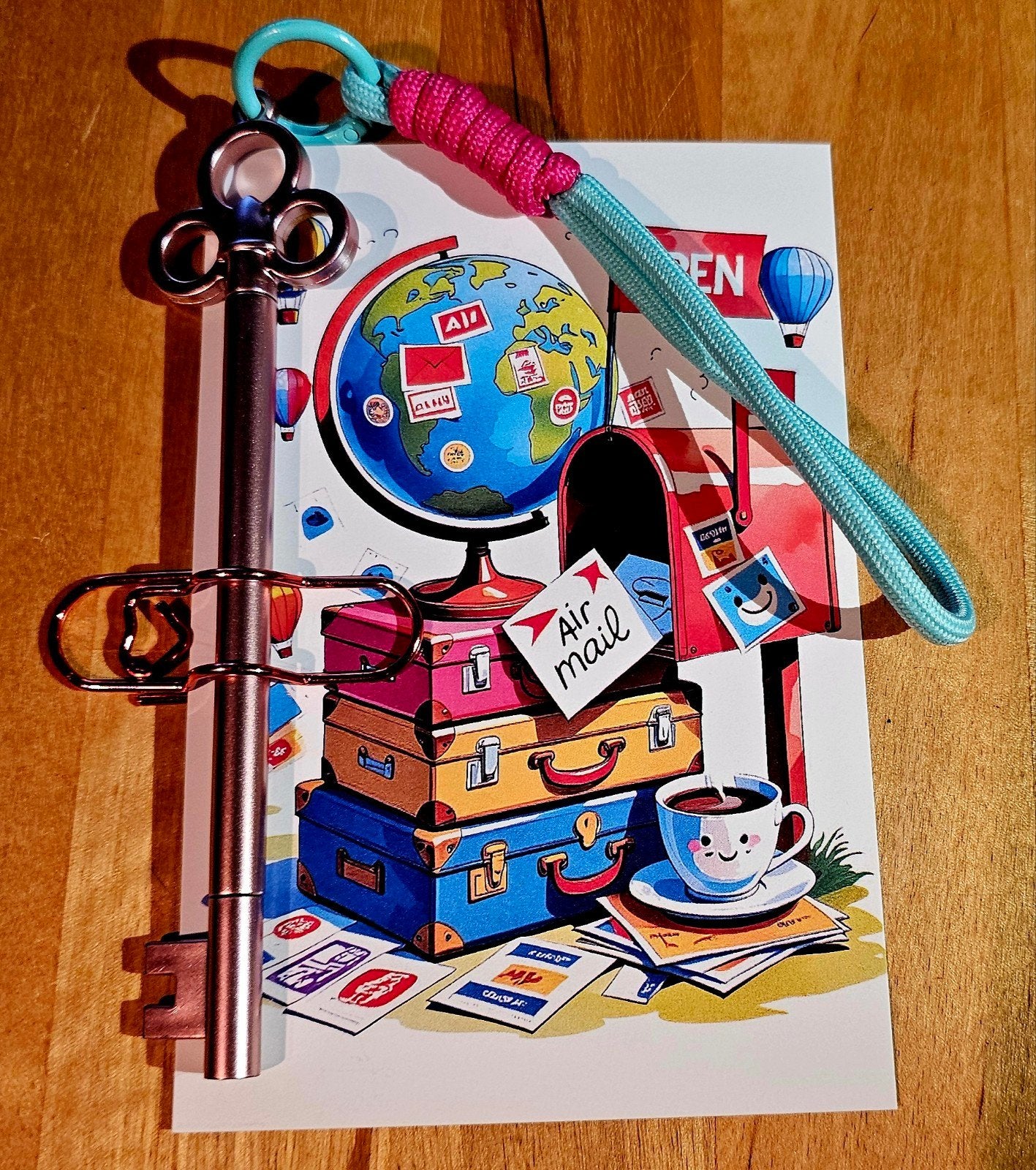 Verhuiskaart met sleutel, pen en sleutelhanger, Ophalen of Verzenden, Nieuw, Overige typen