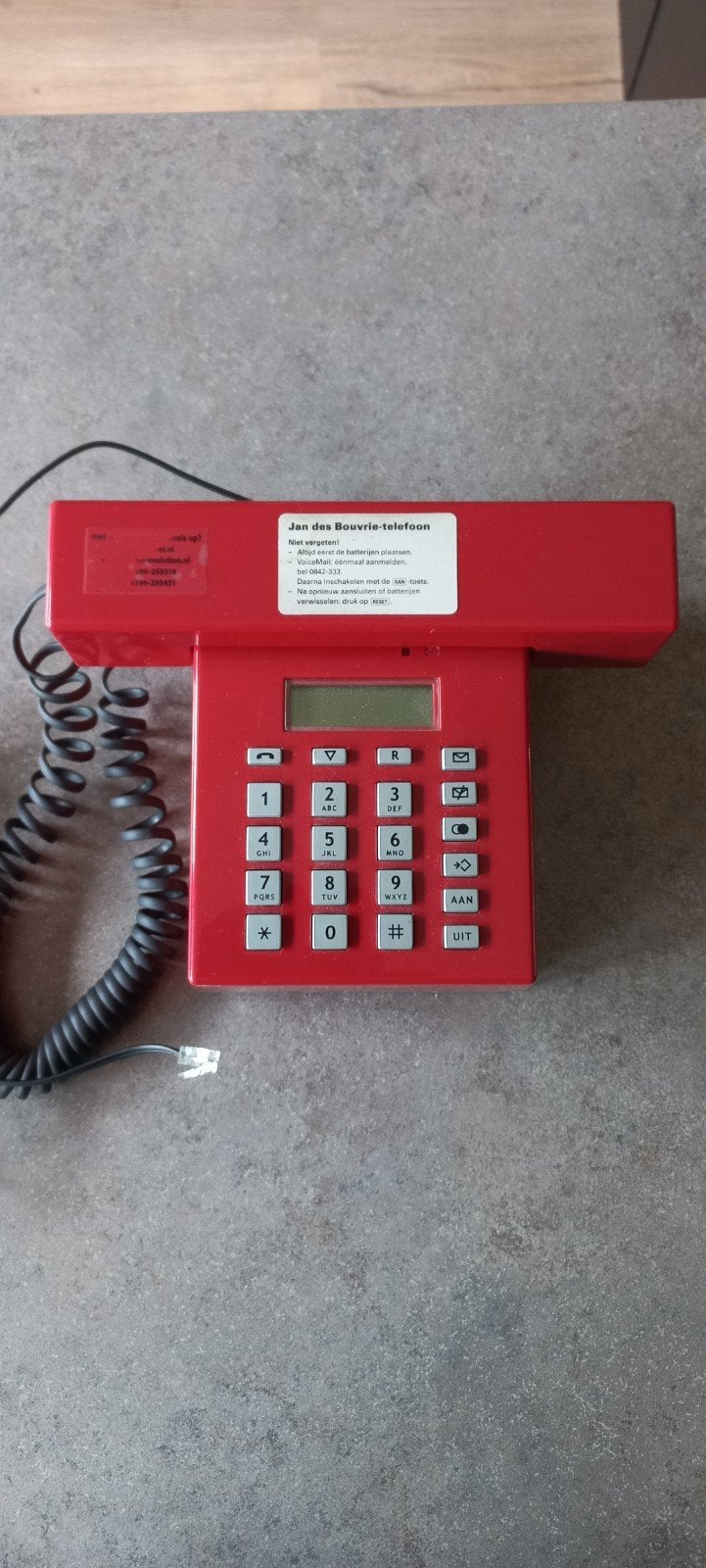 Jan des Bouvrie Primafoon Telefoon Rood, Telecommunicatie, Ophalen, Gebruikt