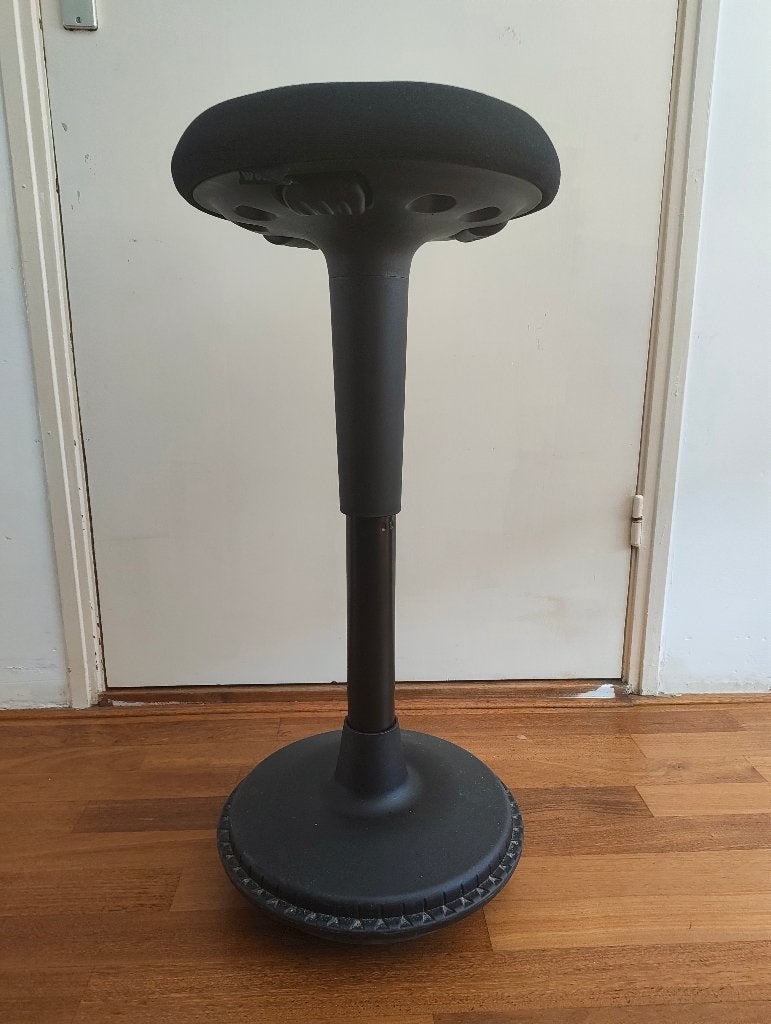 Wobblez ergonomische bureaukruk 55-75cm, Ophalen, Gebruikt, Zwart, Bureaukruk