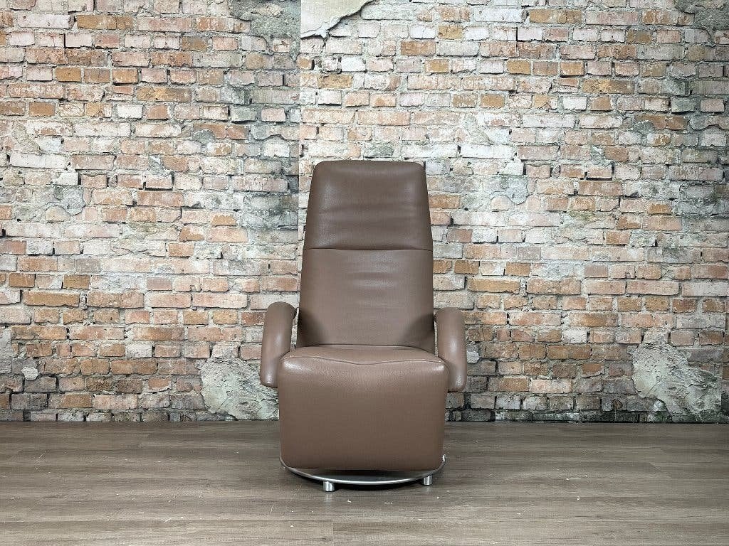 Jori Yoga – Taupe leer | Verhaert New Products, Ophalen, Design, 75 tot 100 cm, Zo goed als nieuw