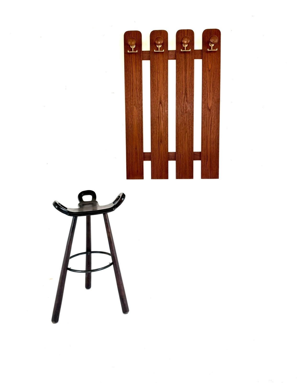 Set van 2 vintage ‘Marbella’ barkrukken ‘60, Huis en Inrichting, Conoform, Met voetsteun, 60 tot 90 cm, Ophalen of Verzenden