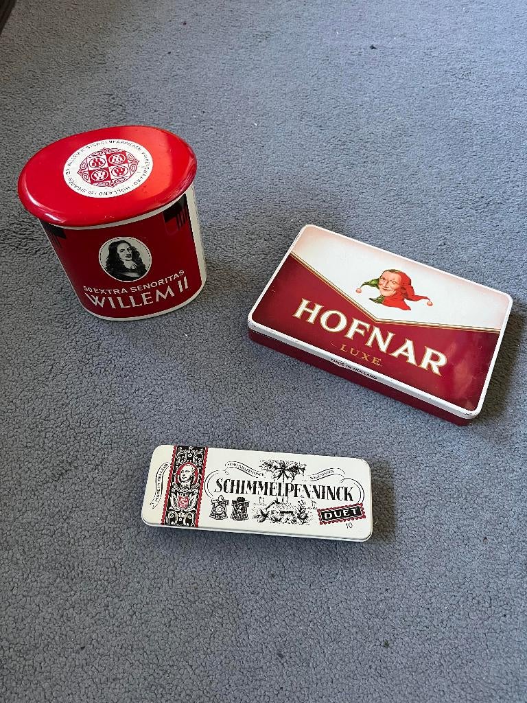 oude sigarenblikjes, Ophalen of Verzenden, Gebruikt, Overige, Overige merken