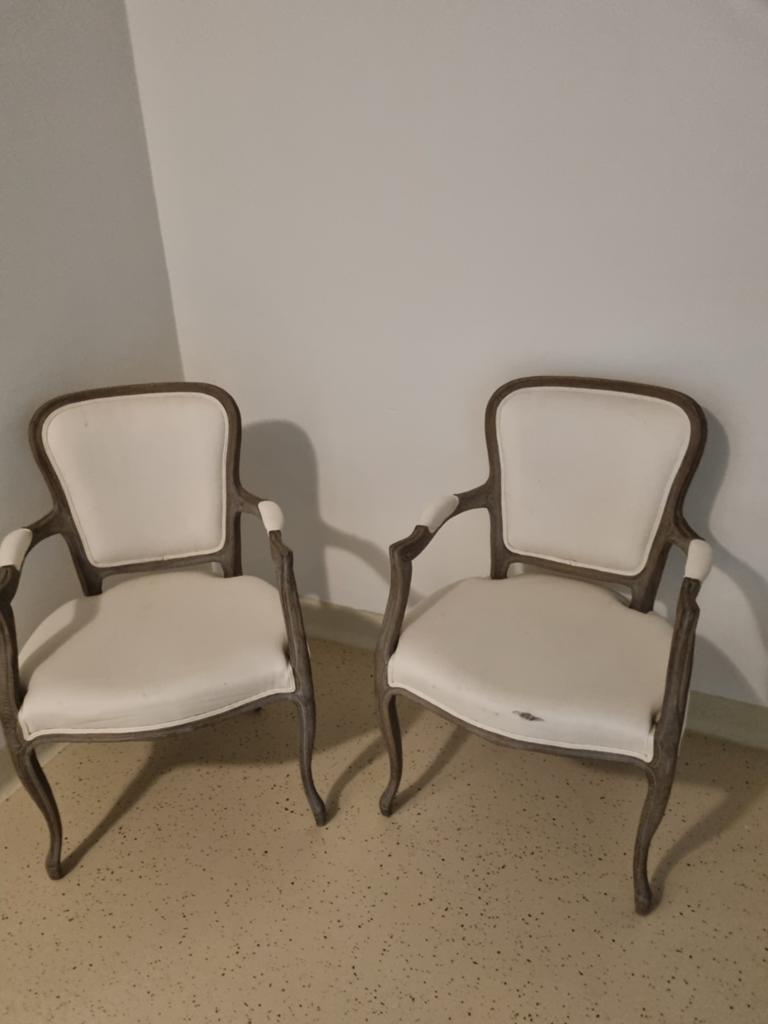 Brocante vintage stoeltjes 90cm hoog. Gebruikt ..zitten goed, Ophalen