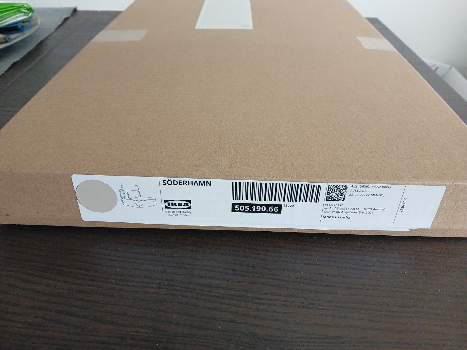 Ikea Soderhamn, hoes voor 1-zits element. Gransel naturel., Ophalen of Verzenden, Nieuw, 75 tot 100 cm, Minder dan 50 cm