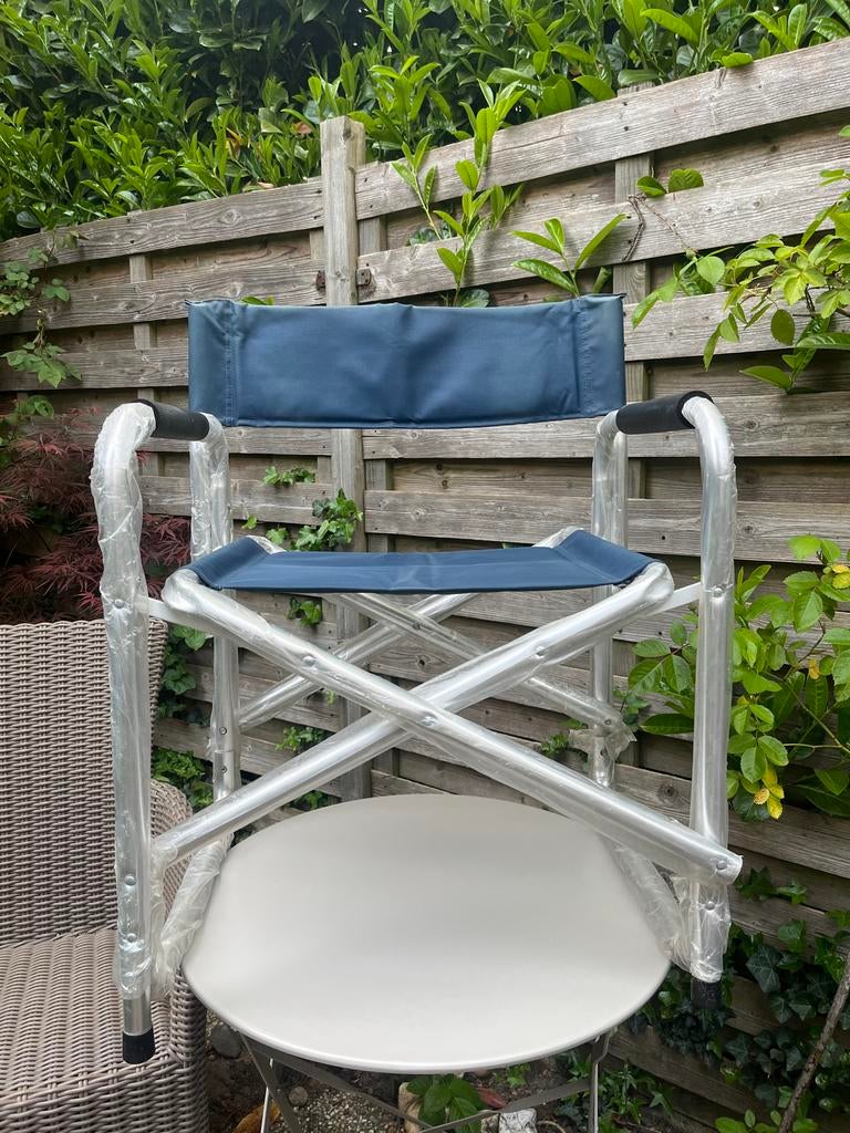 Superlichte opvouwbare campingstoel - Blauw, Caravans en Kamperen, Ophalen of Verzenden, Nieuw, Campingstoel