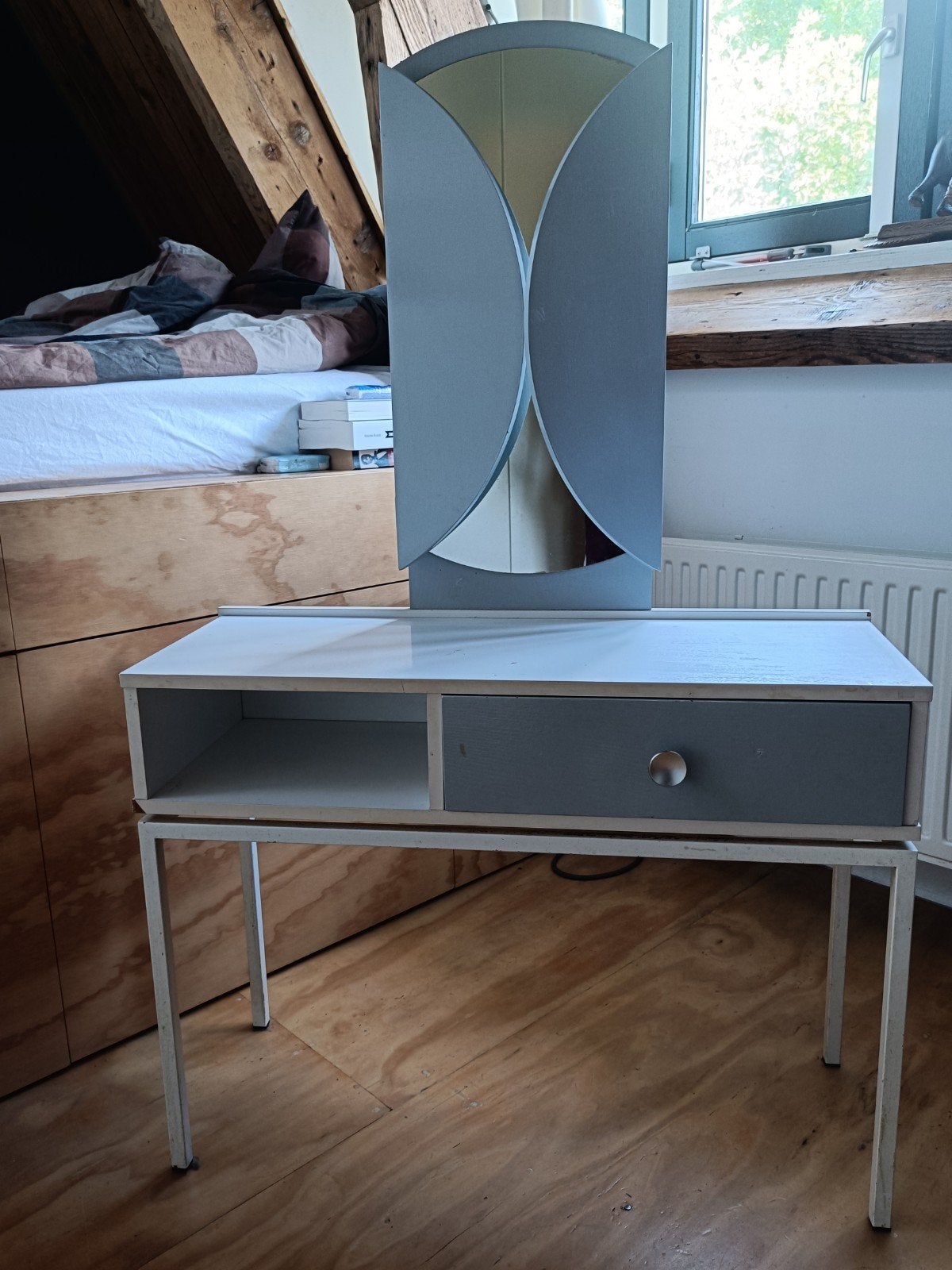 Kaptafel met spiegel voor kinderen, Ophalen, Gebruikt, 100 tot 150 cm, 50 tot 100 cm