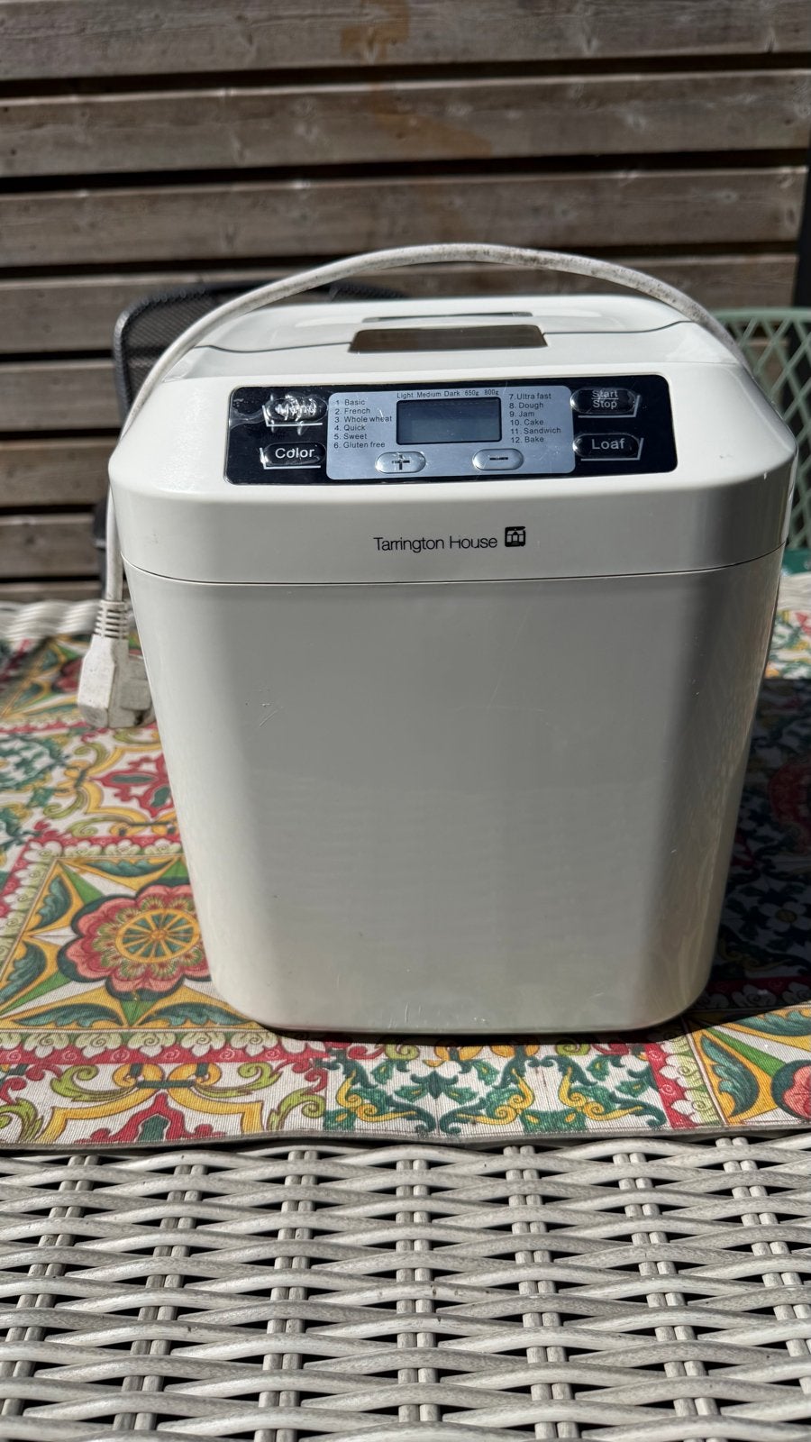 Tarrington House Broodbakmachine - Zo goed als nieuw, Witgoed en Apparatuur, Broodbakmachines, Met timer, Meer dan 10 programma's