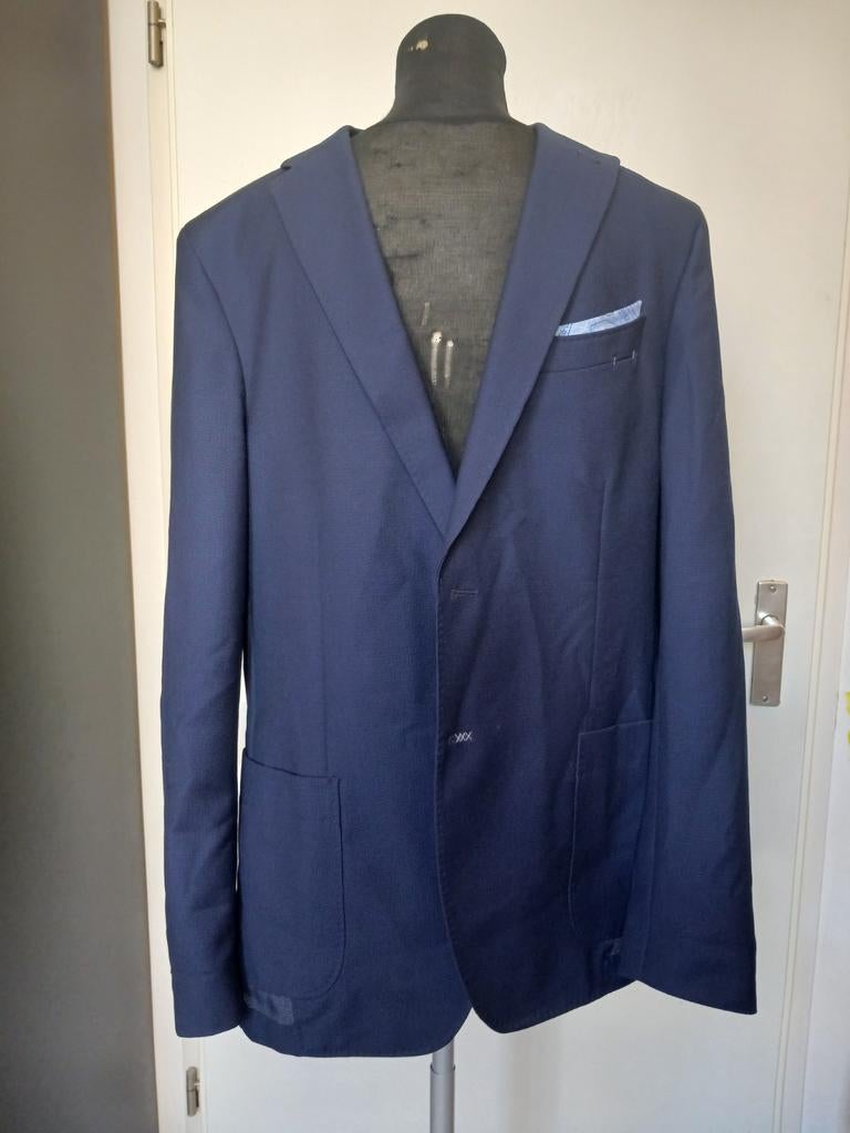 Van Gils Travel Jasje - Navy Blauw - 100% Scheerwol, Kleding | Heren, Ophalen of Verzenden