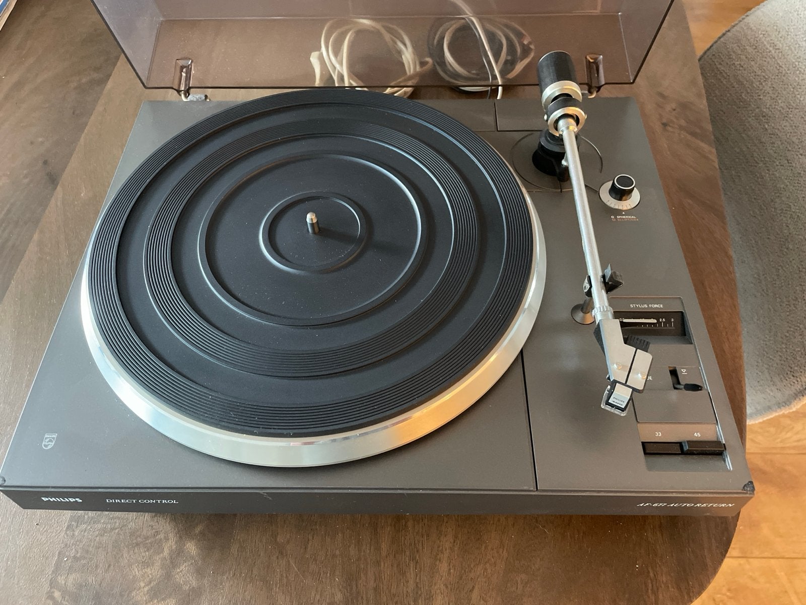 Philips AF-677 Auto Return Platenspeler (afgesteld), Ophalen, Philips, Automatisch, Nieuw