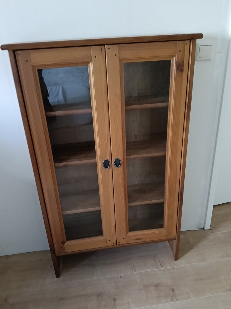 Te koop: DVD / CD kast grenen, Huis en Inrichting, Woonaccessoires | Cd- en Dvd-rekken, Ophalen, Gebruikt, 150 discs of meer, Hout