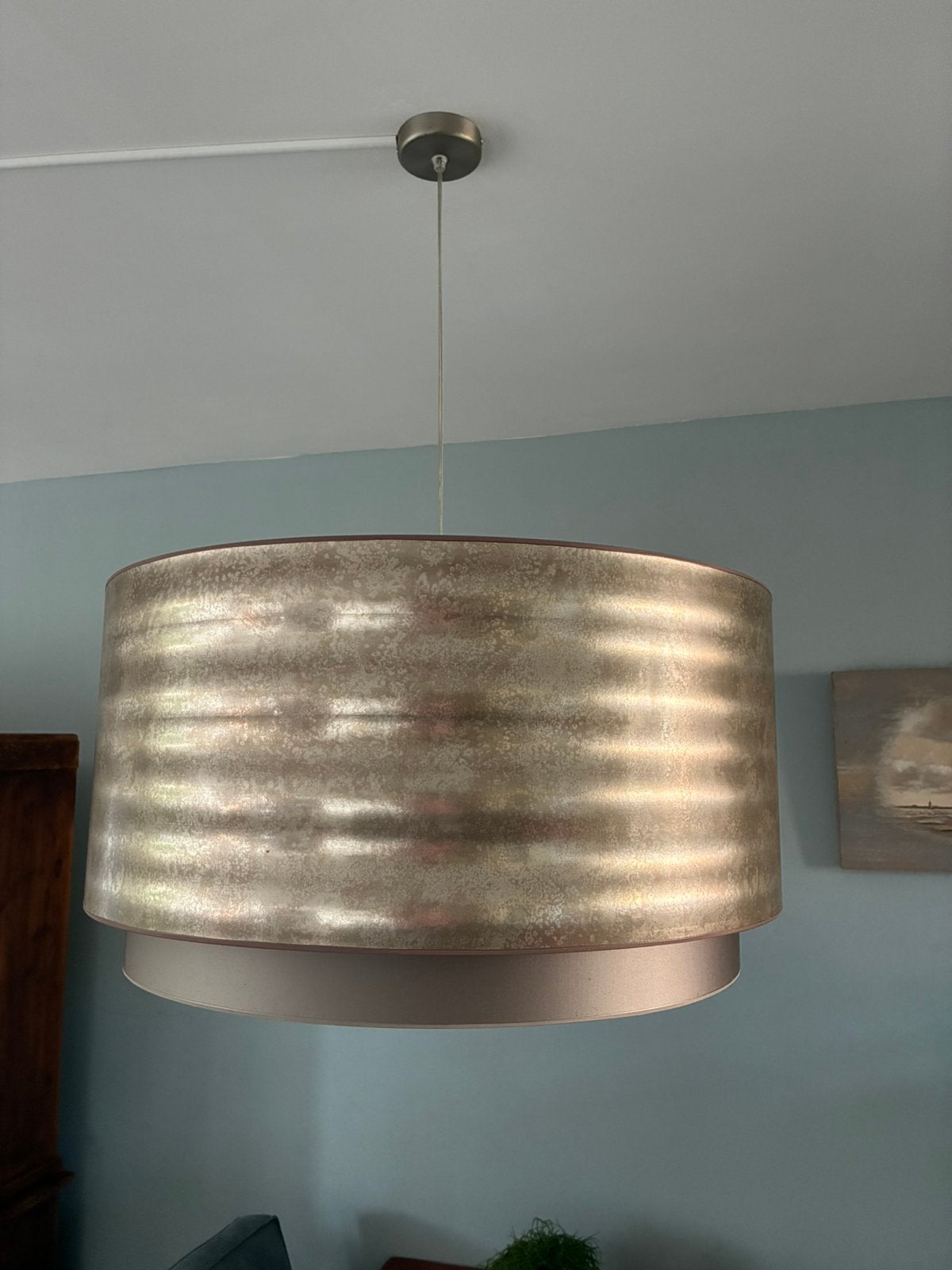 Hanglamp met 3D effect, Huis en Inrichting, Ophalen, Gebruikt, Kunststof, E27 (groot)